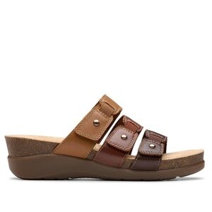 Womens Clarks Calenne Lily in Brown Multi Leather. 26181558